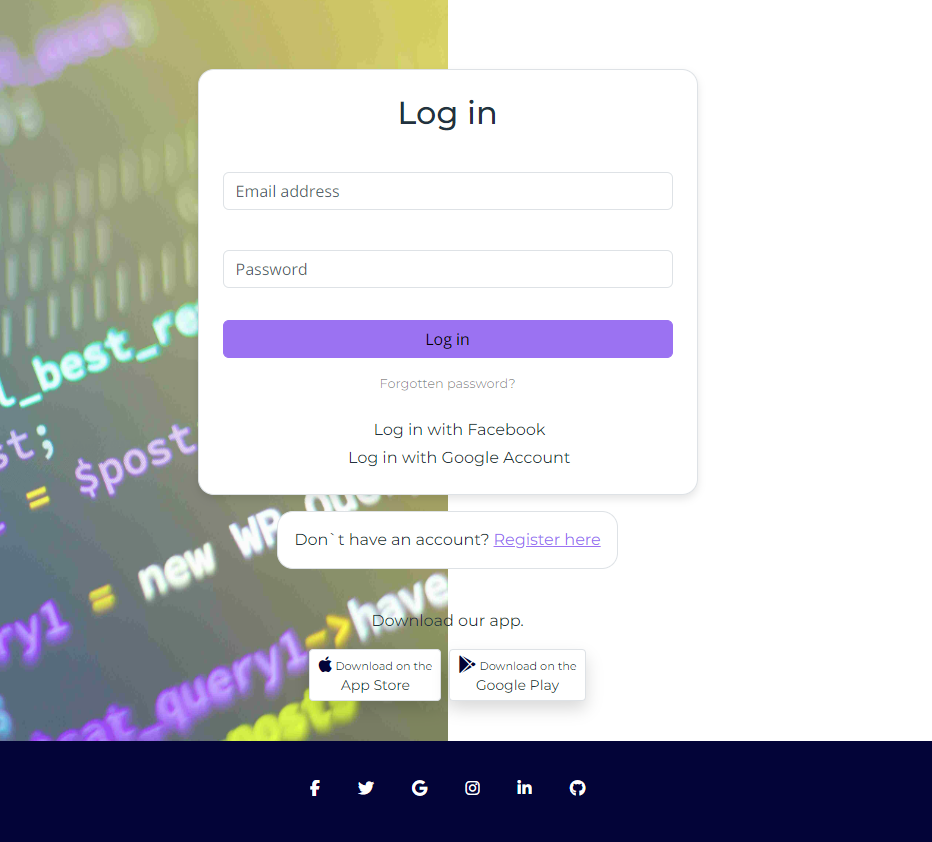 Picture of my first project page - Web&Dev Parenthood